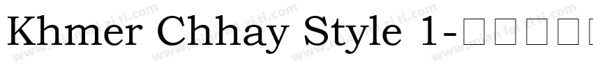 Khmer Chhay Style 1字体转换